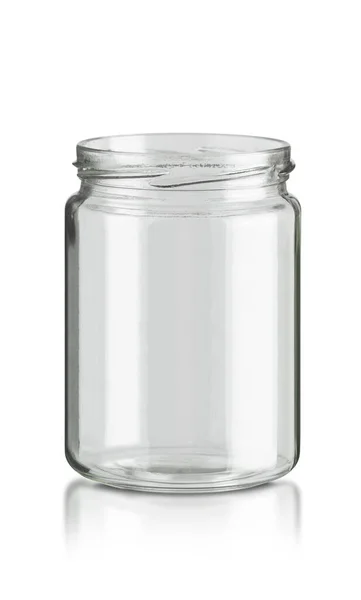 白い背景に隔離されたガラス瓶キッチン用品 — ストック写真