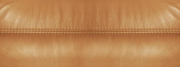 Stitched Leather Background Brown Colors — Stock Photo, Image