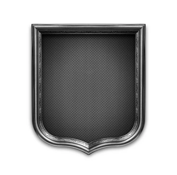 Heraldische Schild Diploma Houten Frame Geïsoleerd Witte Achtergrond — Stockfoto
