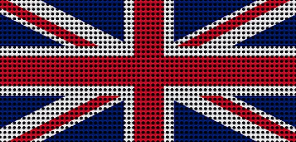 Σημαία Της Μεγάλης Βρετανίας Ζωγράφισε Χρώματα Μια Βουρτσισμένη Μεταλλική Πλάκα — Φωτογραφία Αρχείου