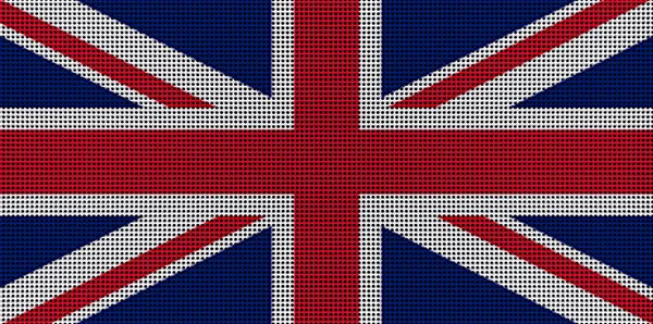 Bandera Gran Bretaña Pintó Colores Una Placa Metal Cepillado Cerca —  Fotos de Stock