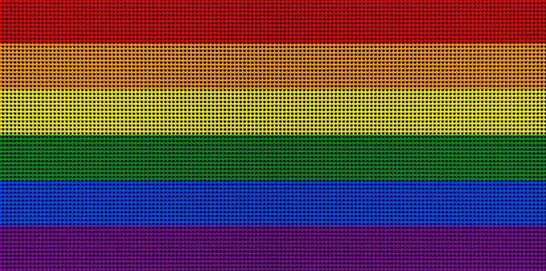 Regenboog Vlag Lgbt Vlag Geschilderd Kleuren Een Geborsteld Metalen Plaat — Stockfoto