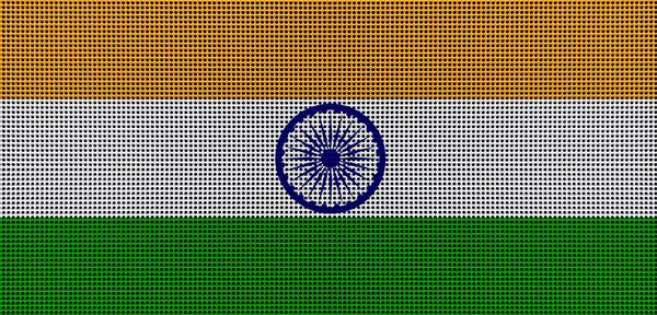 India Flag Painted Colors Brushed Metal Plate Close Textured Banner — Stock Photo, Image