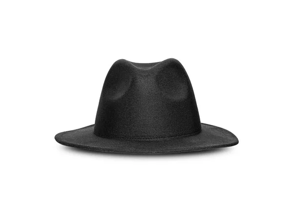 Retro Black Hat Isolated White Background Clipping Path — Foto de Stock