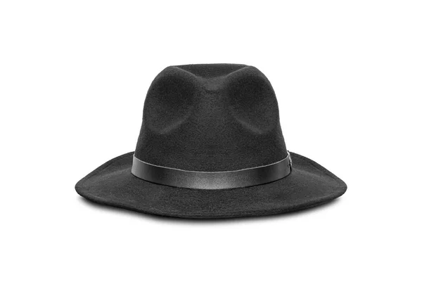 Retro Black Hat Isolated White Background Clipping Path — 스톡 사진