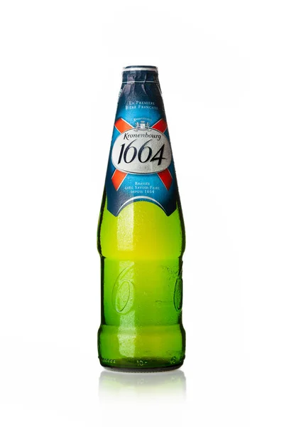 Chisinau Moldova July 2022 Cold Bottle Kronenbourg 1664 Beer Isolated — 스톡 사진