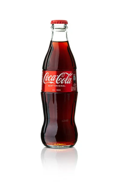 Chisinau Moldova July 2022 Classic Bottle Coca Cola Isolated White — Stock fotografie