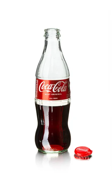 Chisinau Moldova July 2022 Classic Bottle Coca Cola Isolated White — Stockfoto