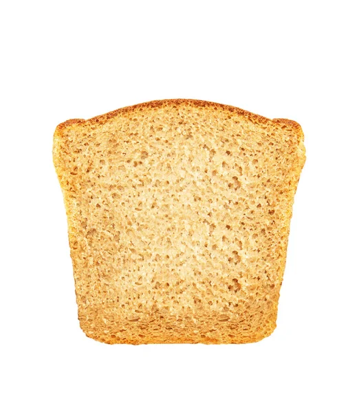 Wheat Bread Piece Isolated White Background Clipping Path — Stockfoto