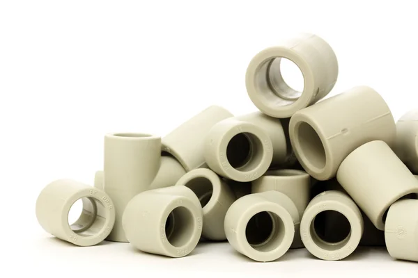 bir sürü plastik boru için birleştirilmiş parçaları