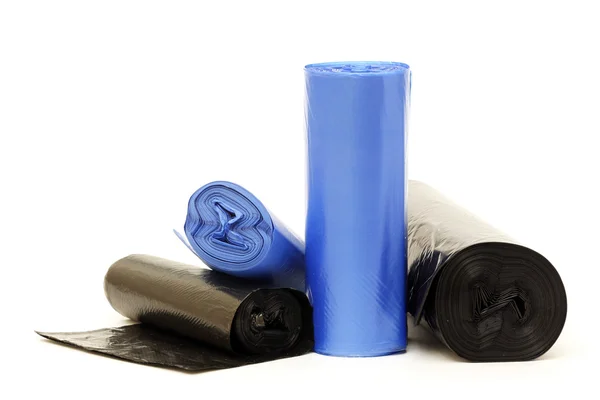 A lot of garbage bags rolls — Stock Photo, Image