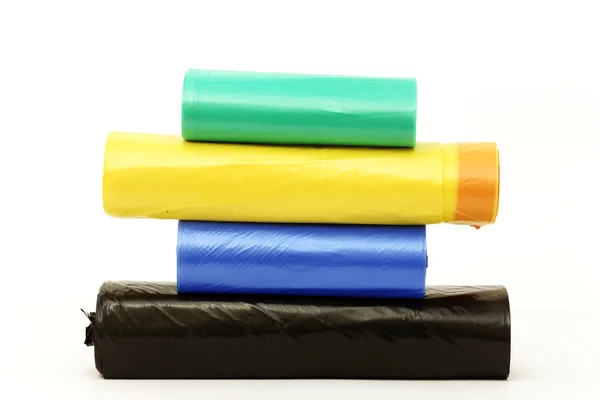 Garbage bags roll in a pile — Stock Photo, Image