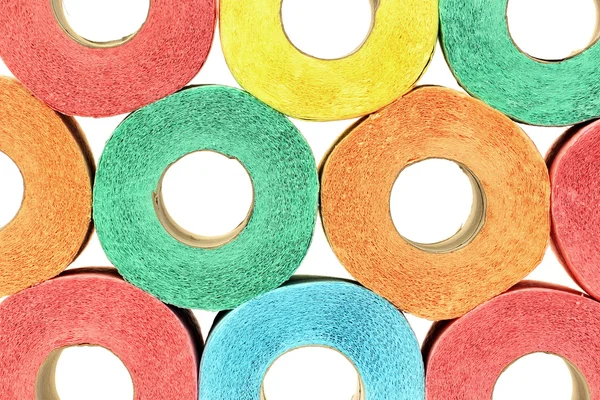 çok renkli tuvalet kağıdı ruloları