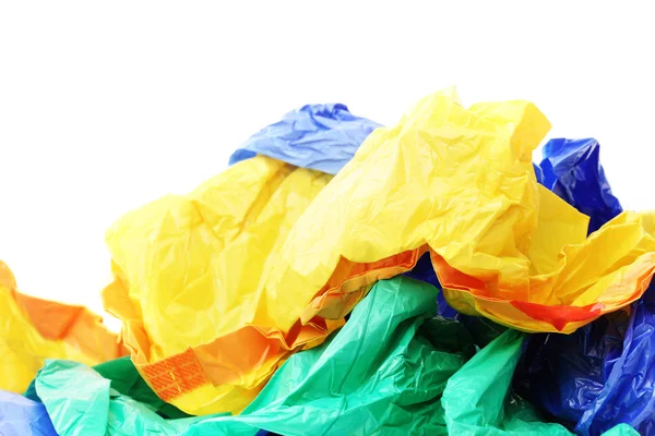 Sacchetti di plastica su sfondo bianco — Foto Stock