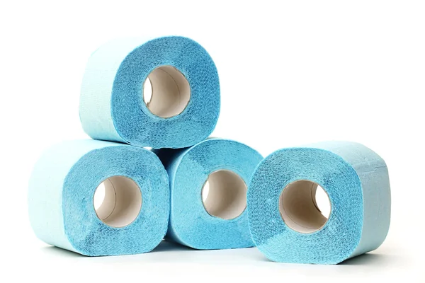 Blue toilet paper rolls Royalty Free Stock Photos