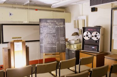 Hack Green Secret Nükleer Sığınağı, Çekirdek Savaşı 'nın tehditlerinin ve sonuçlarının bir hatırlatıcısı. Nantwich, Cheshire, İngiltere 10 Nisan 2022.