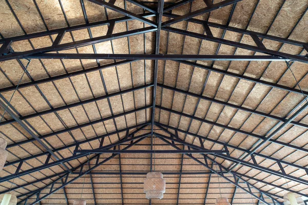 Stahlkonstruktion Für Das Dach Sonne Und Regen Dach — Stockfoto