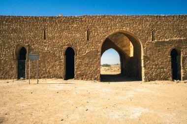 Historic Al-Ukhaidir Fortress near Karbala in Iraq clipart