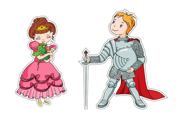 Die kleine Prinzessin und der kleine Ritter Vektorgrafiken