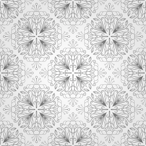 Seamless pattern with flowers and leaves — Stock Vector