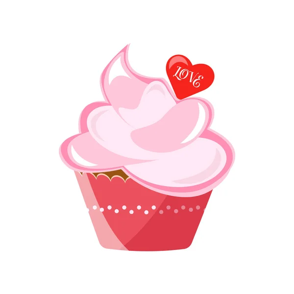 Color Cupcakes Gourmet Sweet Food Isolated Vector Illustration Vector Icon — Stock Vector