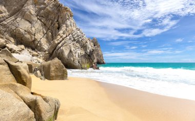 Playa del Divorcio, Boşanma Sahili. Cabo San Lucas 'ın manzaralı kemeri yakınında.