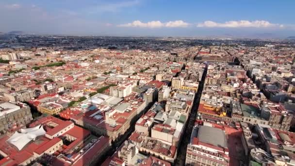 Mexico, Panoramic skyline view of Mexico City Zocalo historic center, downtown and financial center from the observation deck at the top of Latin American Tower, Torre Latinoamericana — Stockvideo