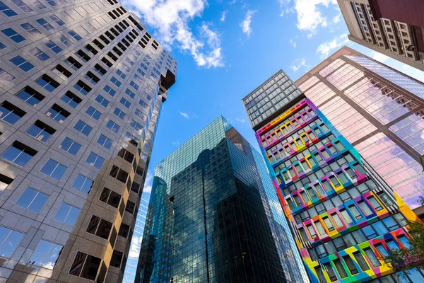 Malownicza panorama Montrealu w centrum miasta finansowo-technologicznego — Zdjęcie stockowe