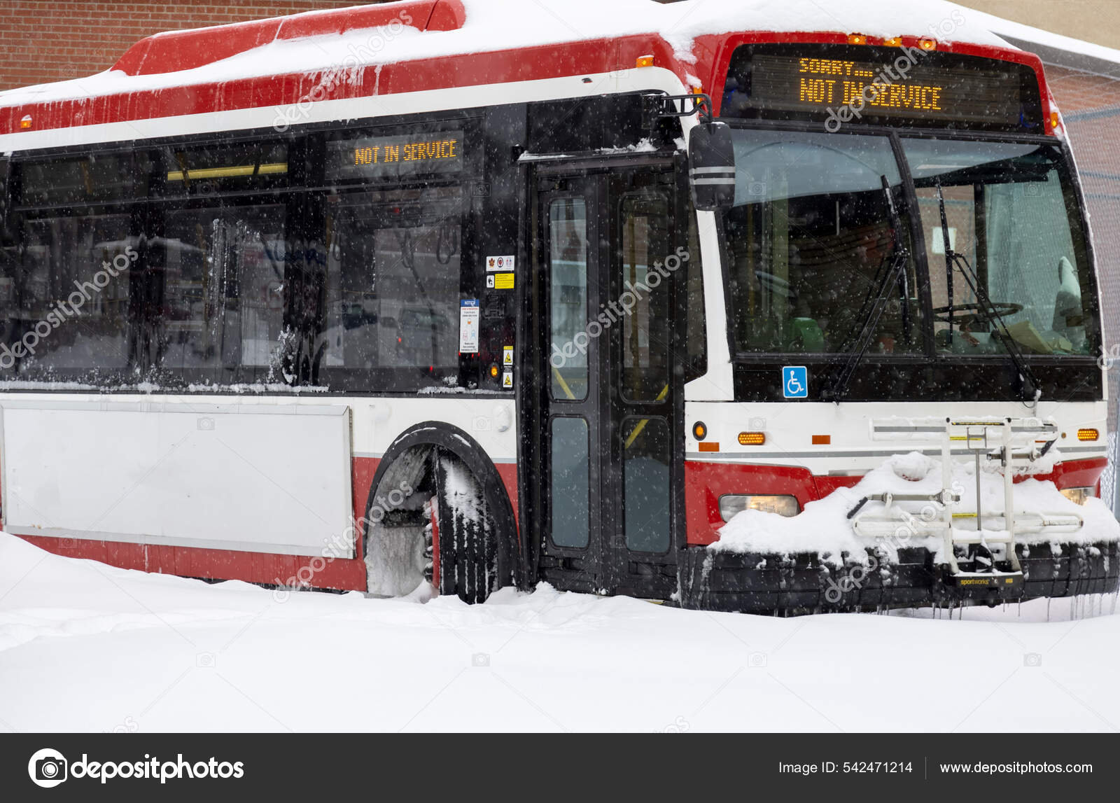 Snowstorm blizzard in Toronto, North America, that causes public 