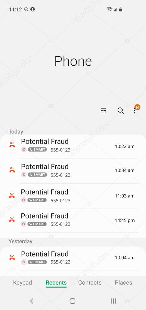 Impostor and criminal fraud and scam phone calls inundating personal cellphones in attempt to scam consumers into giving money