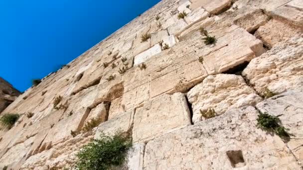 Israel Sacred Western Wall Kotel Jerusalem Old City Known Wailing — Vídeos de Stock