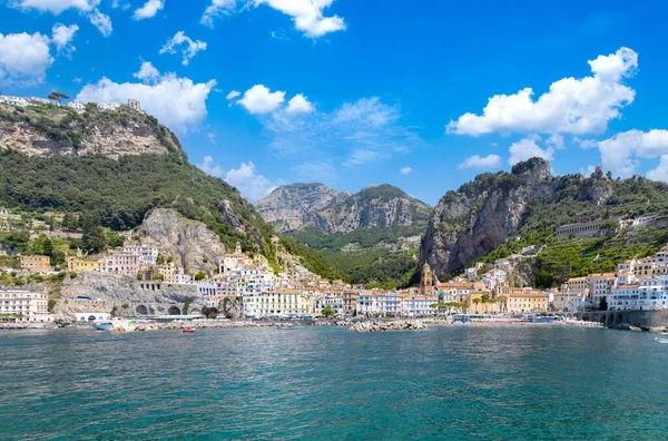 Italy Scenic Panorama Amalfi Town Campania Amalfi Coast Landscapes — ストック写真