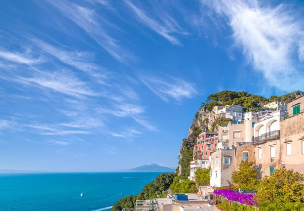 Italy Scenic Views Capri Boat Cruise Island — Fotografia de Stock