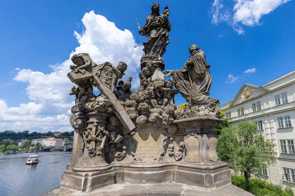 Czechia Baroque Charles Bridge Vlatva Connecting Prague Castle Lesser Quarter — Zdjęcie stockowe