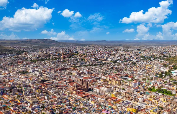 Mexico Panoramic Bird Eye View Skyline Zacatecas Historic City Colonial —  Fotos de Stock
