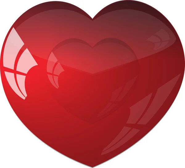 Beyaz arka planda kırmızı kalp