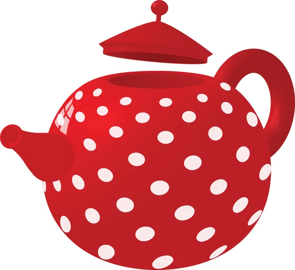 Kırmızı ile beyaz noktalar su ısıtıcısı