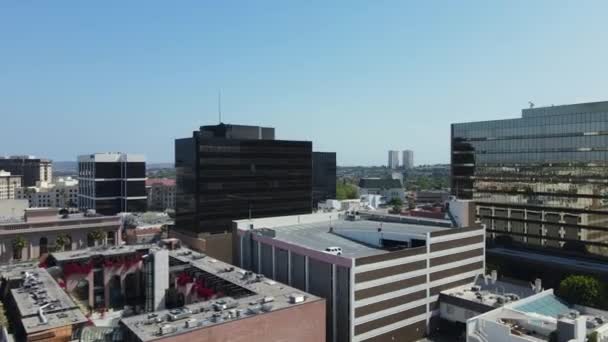 Downtown Beverly Hills, Los Angeles, Califórnia EUA. Vista aérea do drone — Vídeo de Stock