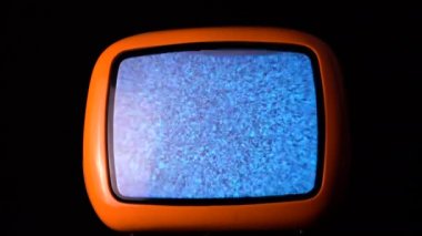 Gri UHF Gürültülü Eski TV Televizyonunun Gücü Katolik Ray metro ekranında, Kapat