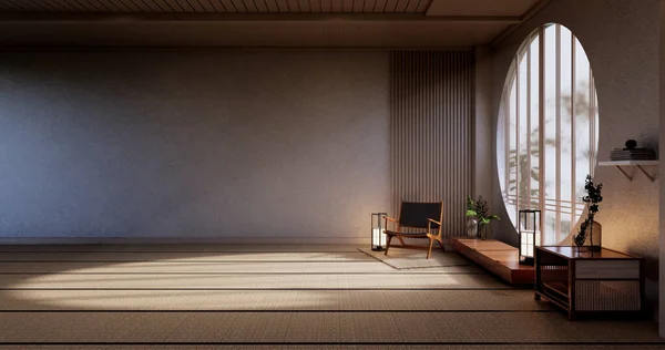 Gabinete Diseño Madera Interior Habitación Moderno Estilo Japonés — Foto de Stock