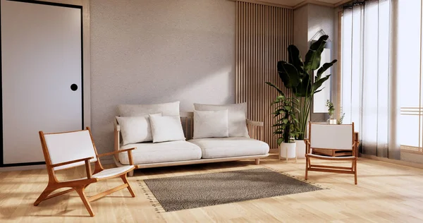 ソファ家具とモダンな部屋のデザイン最小限 — ストック写真