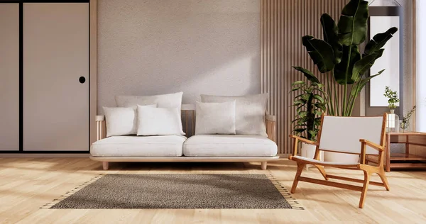 Sofamöbel Und Modernes Raumdesign Minimal Rendering — Stockfoto