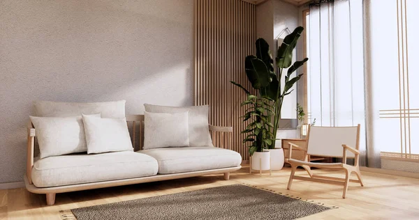 Soffa Möbler Och Modern Rummets Design Minimal Rendering — Stockfoto