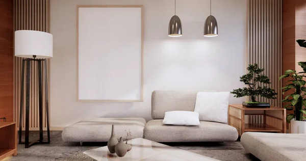 Muebles Del Sofá Diseño Moderno Habitación Minimal Rendering —  Fotos de Stock