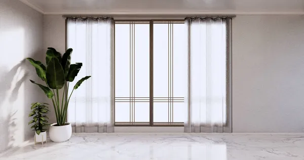 Quarto Vazio Sala Limpa Design Interiores Minimalista Parede Branca Chão — Fotografia de Stock