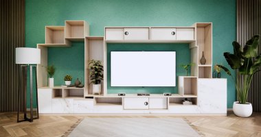 Livingroom 'daki Modern Darphane' nin içi boş. 3d oluşturma