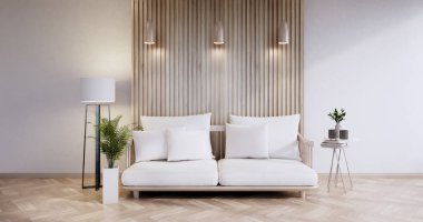 Koltuk mobilyaları ve modern oda tasarımları 3D minimumda