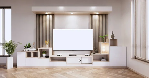 Interiér Kabinet Moderním Prázdném Pokoji Livingroom Vykreslování — Stock fotografie