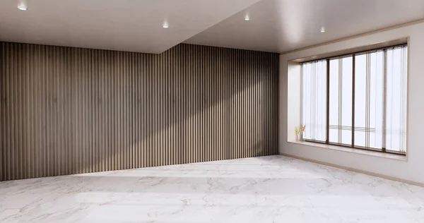 Nový Prázdný Pokoj Moderní Japonský Dřevěný Interiér Retro Tropický Styl — Stock fotografie