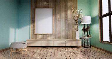 Livingroom 'daki Modern Darphane' nin içi boş. 3d oluşturma